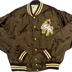 Vintage West Wind Busters Bomber Jacket XL Satin Varsity Cowboy Rodeo USA Made